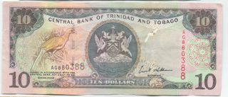 Trinidad And Tobago 10 Dollars 2002,  P - 43