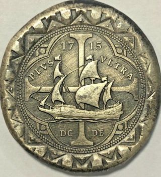 . 999 Pure Silver 1715 Flotilla Atocha Crown Shipwreck Coin