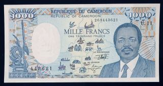 Cameroun - 1000 Francs - 1992 - Pick 26c - Serial Number 443621,  Xf.