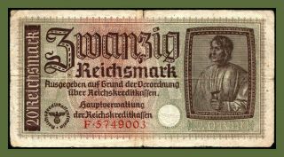 Germany 20 Reichsmark Mark 1940 - 1945