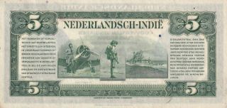 Netherlands Indies 5 gulden 1943 aUNC/UNC 2