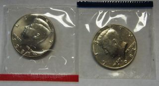 1987 - P And 1987 - D Gem Bu Kennedy Half Dollars In Cello Packs