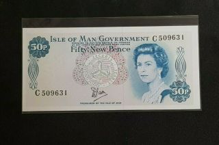 Bank Of Isle Of Man Government,  50 Pence 1979,  Unc