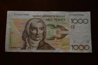 Belgium Banknote 1000 Francs
