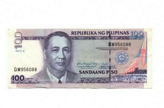 Bank Of Philippines 100 Pesos 2010 Vf