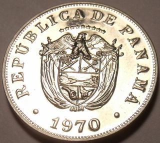 Rare Proof Panama 1970 5 Centisimos Only 9,  528 Minted