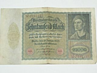 1922 10000 German Mark - German Curency