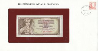 10 Dinara Unc Banknote From Yugoslavia 1968 Pick - 82