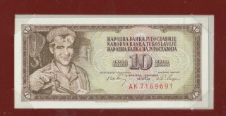 10 DINARA UNC BANKNOTE FROM YUGOSLAVIA 1968 PICK - 82 2