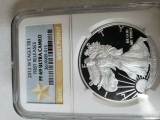 2012 W Silver Eagle Pf 69 Ultra Cameo First Releases Star Label