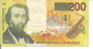 Belgium,  200 Francs,  P 148,  Nd (1995)