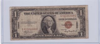Series 1935 A One Dollar Silver Certificate Hawaii $1 Note