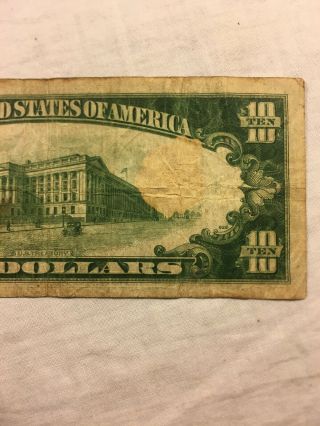 1934 A FRN $10 Dollar Bill - FRN Note - Atlanta Old Paper Money F - A Block 4