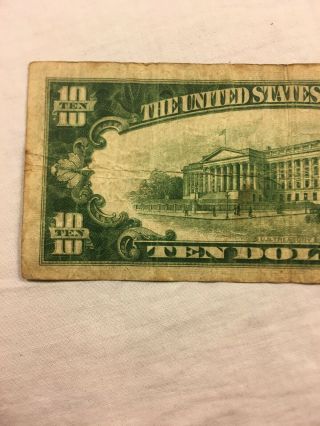1934 A FRN $10 Dollar Bill - FRN Note - Atlanta Old Paper Money F - A Block 5