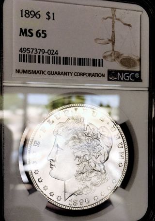 1896 P Morgan Dollar Ngc Ms 65 Looks At Least Two Grades Higher Wow Nr 07429