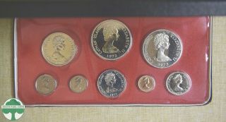 1973 CAYMAN ISLANDS 8 - COIN PROOF SET - ROYAL CANADIAN - NO PAPERS 4