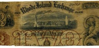 $2 " Rhode Island Exchange " 1800 