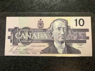 Bank Of Canada 1989 Ten Dollar Banknote Uncirculated Bdy Prefix