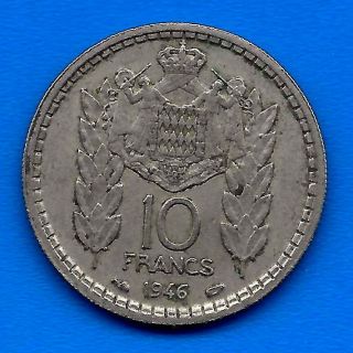 Monaco 10 Francs 1946 Louis 2 Prince World Frcs Frc Paypal Skrill OK 2