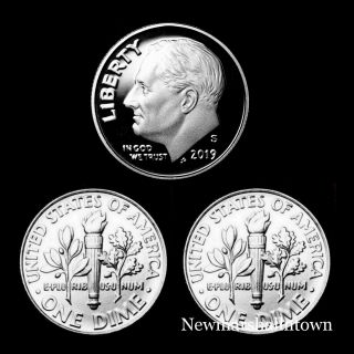 2019 P,  D,  S Roosevelt Dime Proof Set Pd From Bank Rolls