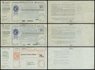 3 X British Postal Orders Shillings And Decimal 1965 - 1978 Westerham Kent