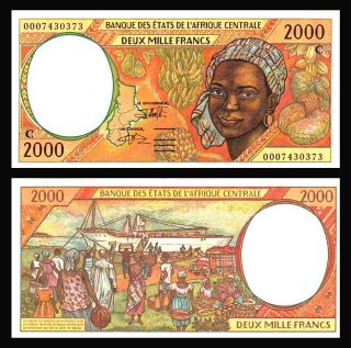 Congo / Central African States / C / 2000 Francs 2000 - P.  103cg - Unc.  /