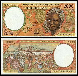 Central African State Republic 2000 2,  000 Francs 1999 P 303f Au - Unc