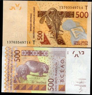 West African State Was Togo 500 Francs 2013 P 819t Unc