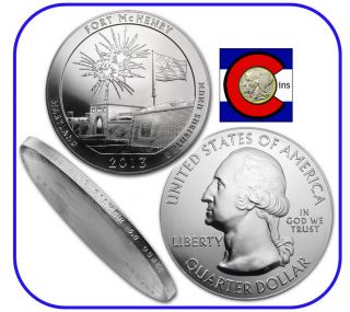 2013 Fort Mchenry Md 5 Oz Silver America The (atb) Coin In Airtite