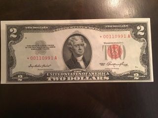 1953 Uncirculated $2 Star Note Red Seal