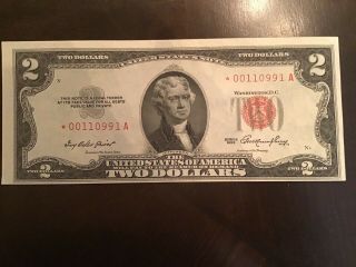 1953 Uncirculated $2 Star Note Red Seal 2