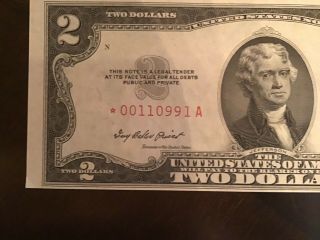 1953 Uncirculated $2 Star Note Red Seal 3