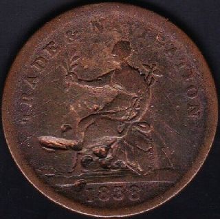 1838 British Guiana One Stiver Coin Fine