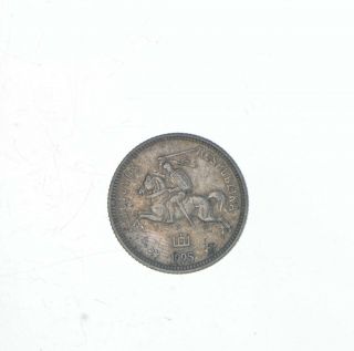 SILVER - World Coin - 1925 Lithuania 1 Litas - World Silver - 2.  5 Grams 069 2
