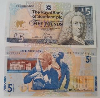 Scotland - 5 Pounds 2005 Xf,  Comm Pick 365 Jack Nicklaus The Royal Bank Of Scotl