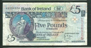 Northern Ireland (bank Of Ireland) 2000 5 Pounds P 74c Circulated