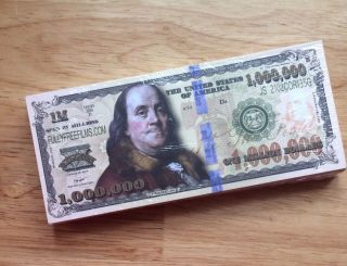 100 - Ct Ben Franklin Million Dollar Bill Living Waters Christian Evangelism Tract