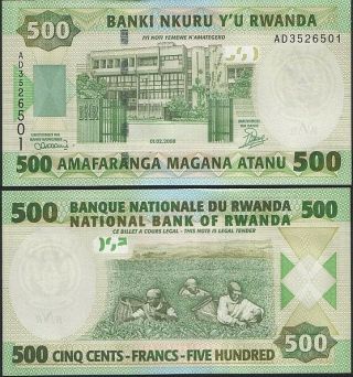 Rwanda P 34 - 500 Francs 2008 - Unc