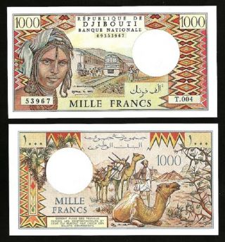 Djibouti 1000 Francs 1988,  Unc,  P - 37e