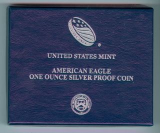 2014 - W U.  S.  Silver American Eagle - 1 Ozt.  - U.  S. ,  Case & - Proof