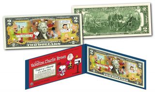 Peanuts Be My Valentine,  Charlie Brown Licensed U.  S.  Legal Tender $2 Bill