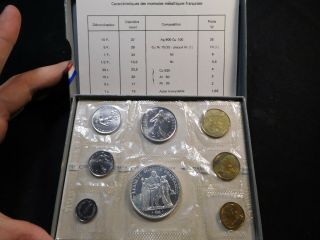 X70 France 1972 Monnaie De Paris Fleurs De Coins W/ Silver 10 Francs Set W/ Box