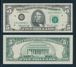 [99509] United States 1974 5 Dollars Bank Note Unc P456
