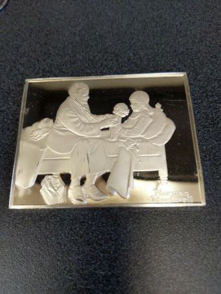 Norman Rockwell The Patient Fondest Memories 3 Oz.  925 Solid Sterling Silver