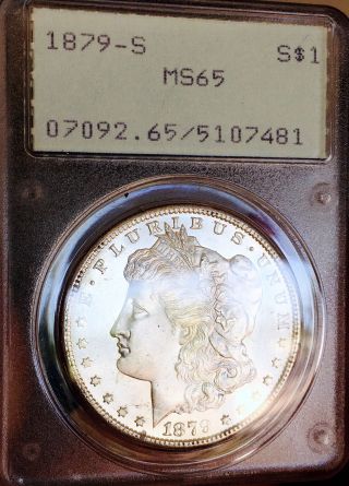 1879 S Morgan Dollar Pcgs Ms 65 Old Rattler Premium Quality Coin Pq,  Nr 07428