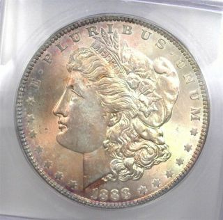 1888 Morgan Silver Dollar Icg Ms66 Lists At $475 Reverse Rainbow