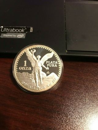 1987 Mo Mexico 1 Oz Silver Libertad Proof Raw Coin