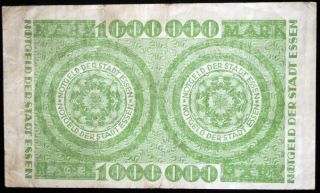ESSEN 1923 1 Million Mark Inflation Notgeld German Banknote 2
