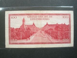 Luxembourg 100 Francs 1970 P56 Grand Duche 16 Money Banknote Paper Money