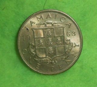 Jamaica 1963 Unc Penny Coin